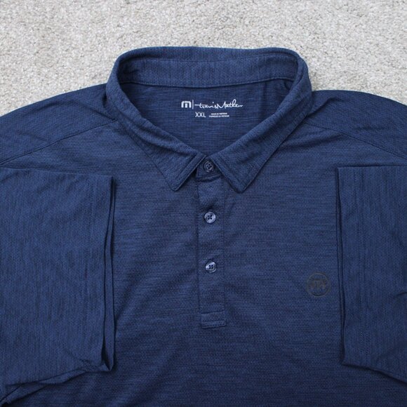 Travis Mathew Polo Shirt Mens 2XL XXL Blue Golf Short Sleeve Pullover - Picture 1 of 15